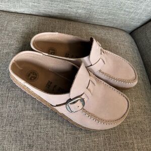 Birkenstock Buckley nubuck leather clogs